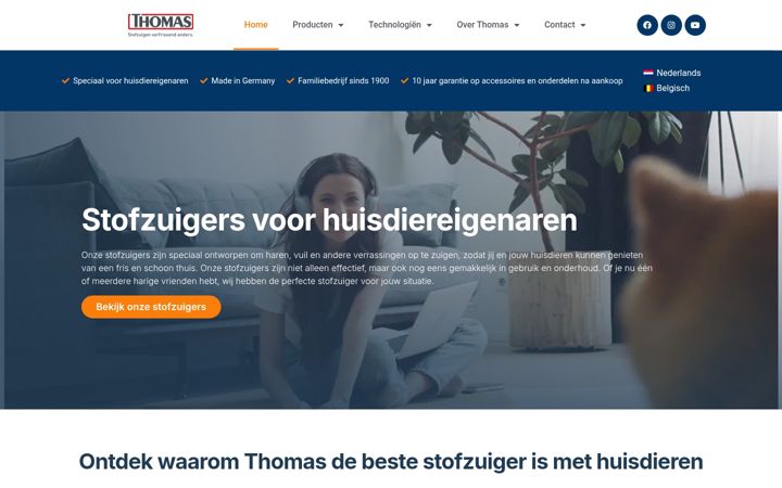 Skjámynd af thomas-stofzuigers.nl