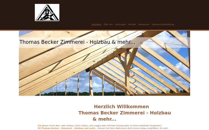 Skærmbillede af thomasbecker-zimmerei.de