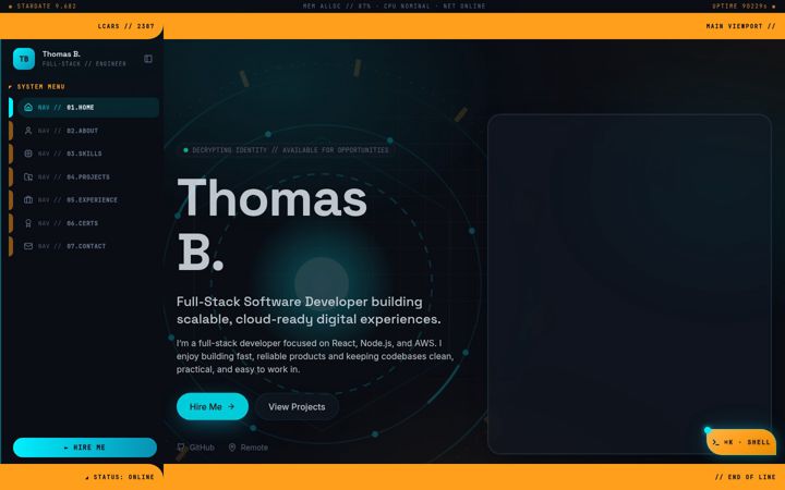 Képernyőkép: thomasbrown.app
