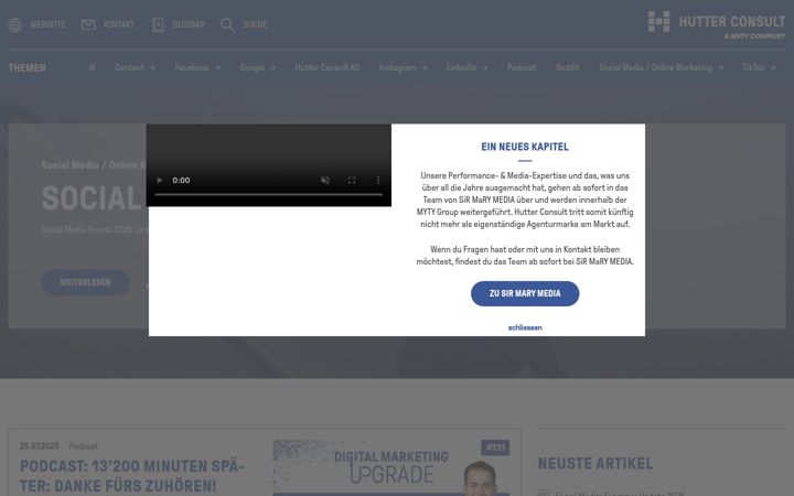 Screenshot of thomashutter.com