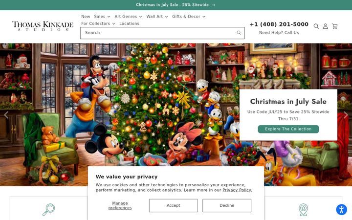 Screenshot of thomaskinkade.com