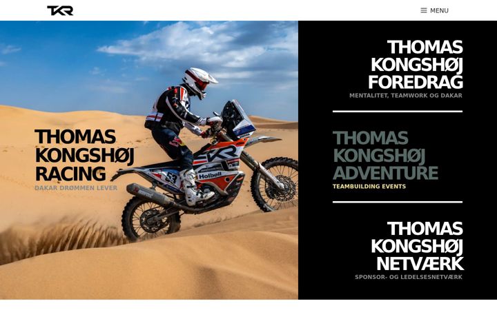 Snímek obrazovky thomaskongshojracing.dk