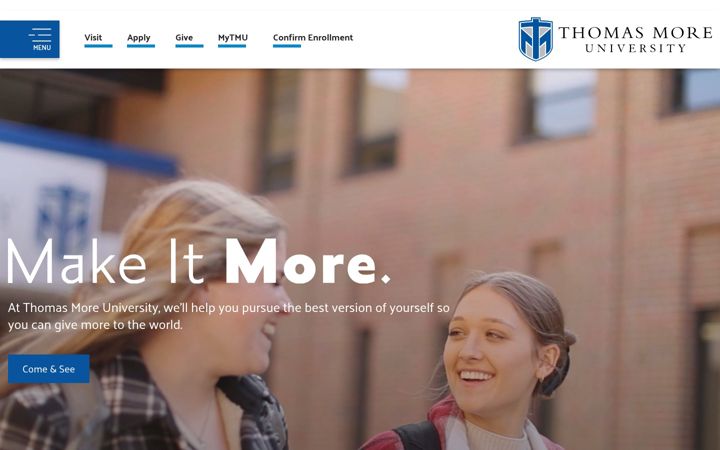 Screenshot of thomasmore.edu