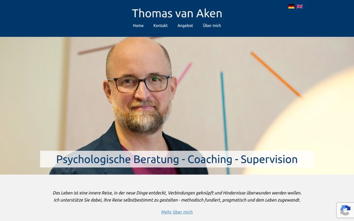 Screenshot of thomasvanaken.de