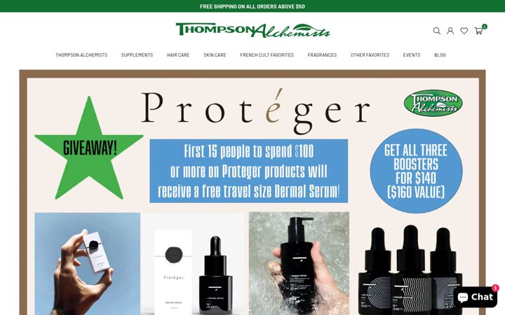 Screenshot of thompsonalchemists.com