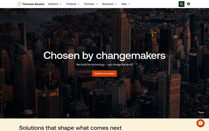 Ekrānuzņēmums no thomsonreuters.com