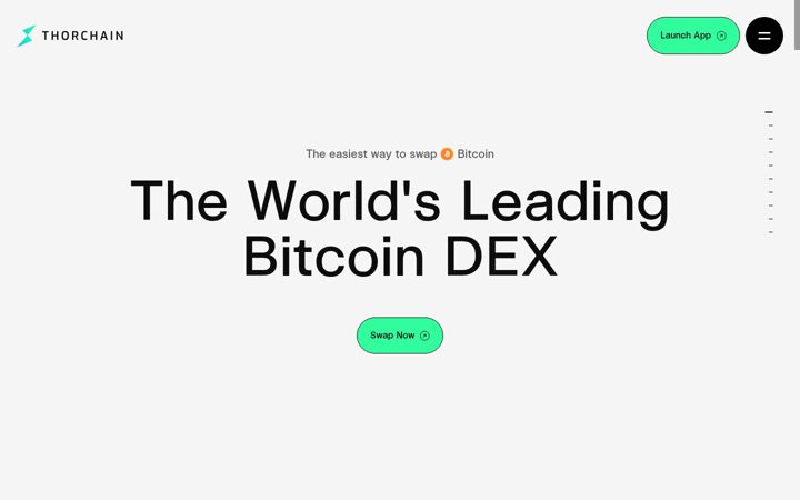 Screenshot von thorchain.org
