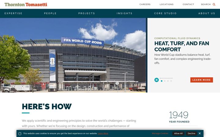 Screenshot of thorntontomasetti.com