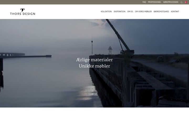 Captură de ecran a thors-design.dk