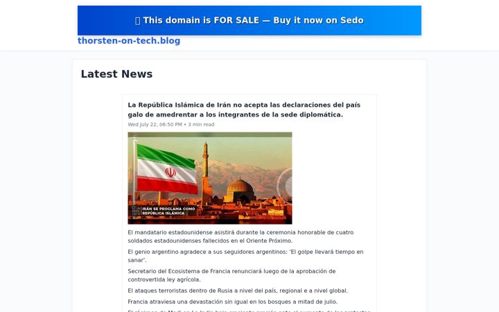 Screenshot of thorsten-on-tech.blog