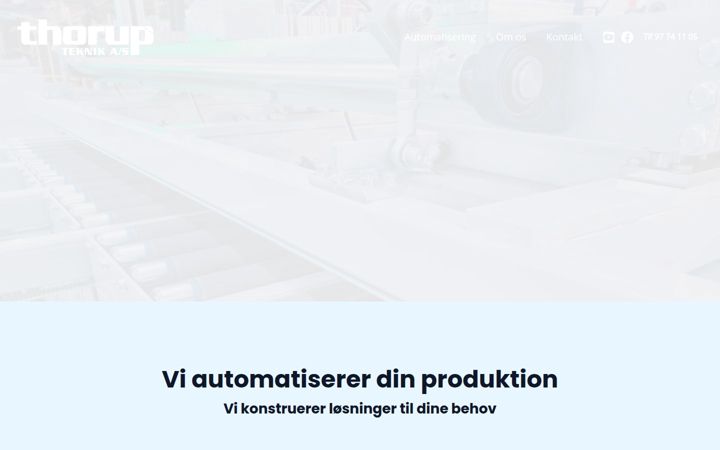 Screenshot of thorupteknik.dk