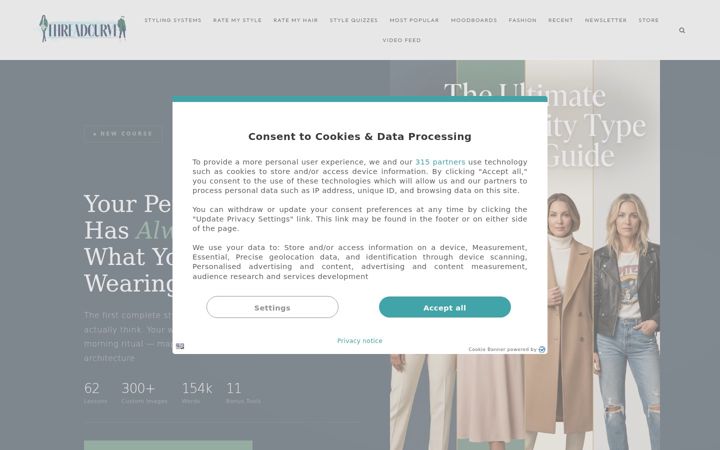Screenshot of threadcurve.com