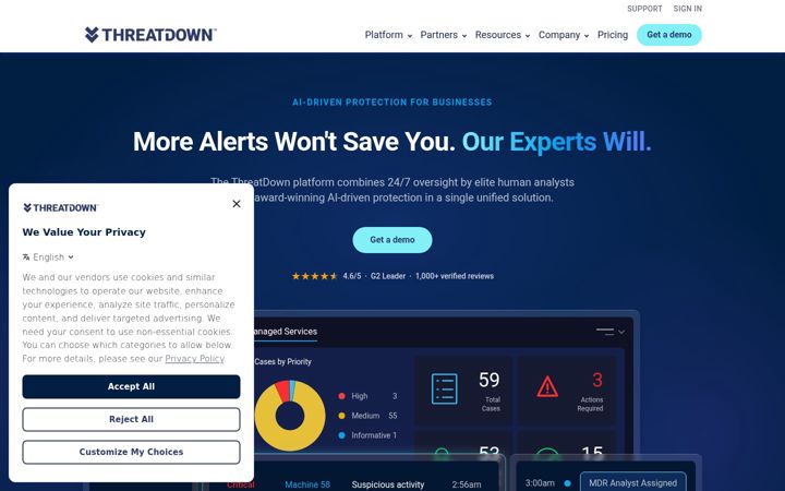 Screenshot di threatdown.com