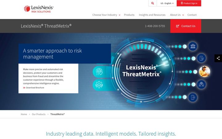 Screenshot di threatmetrix.com