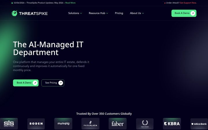 Screenshot of threatspike.com
