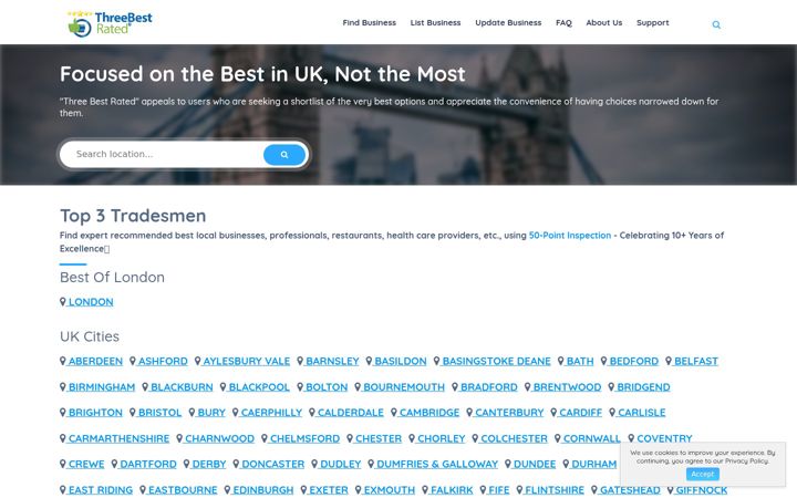 Screenshot of threebestrated.co.uk