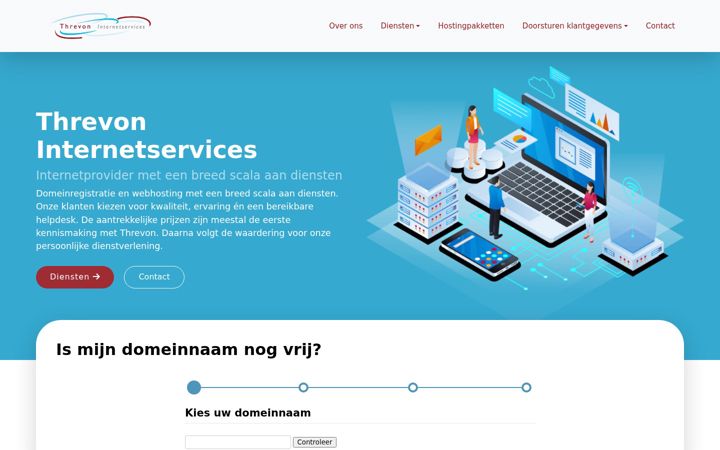 Screenshot of threvon.nl