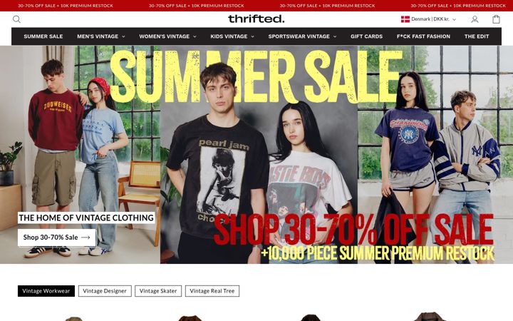 Screenshot of thrifted.com