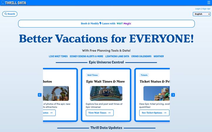 Screenshot of thrill-data.com