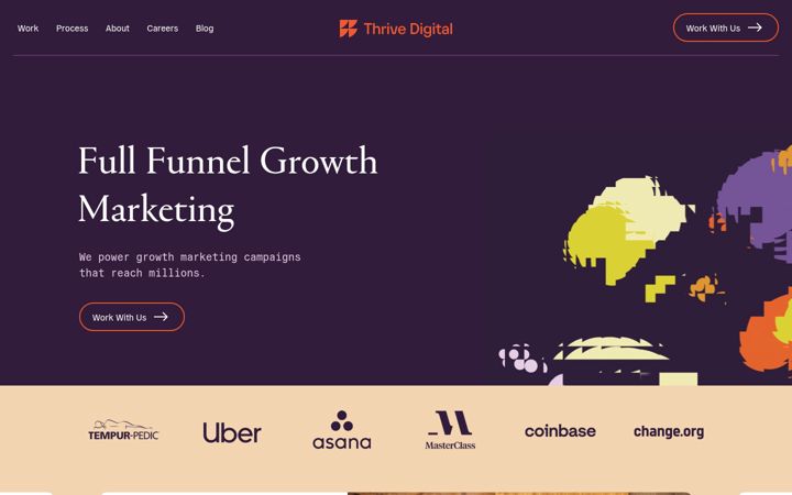 Екранна снимка на thrivedigital.com