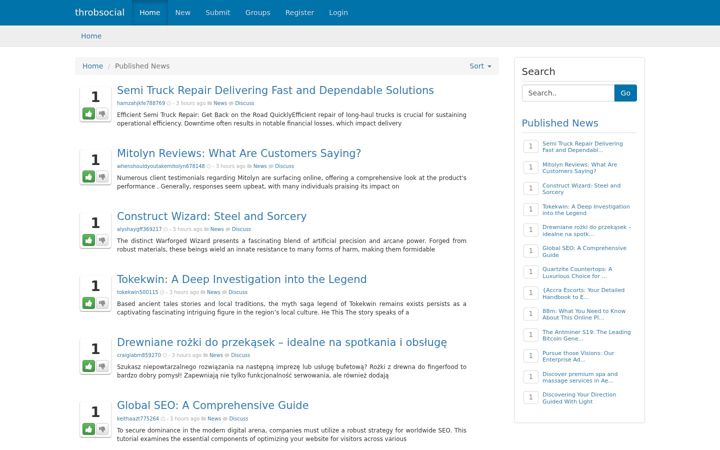Screenshot of throbsocial.com