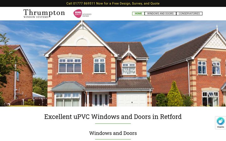 Skjámynd af thrumptonwindowsystems.co.uk