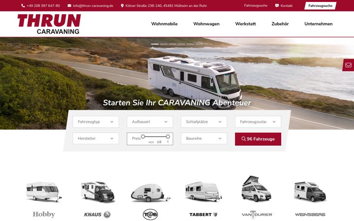 Képernyőkép: thrun-caravaning.de