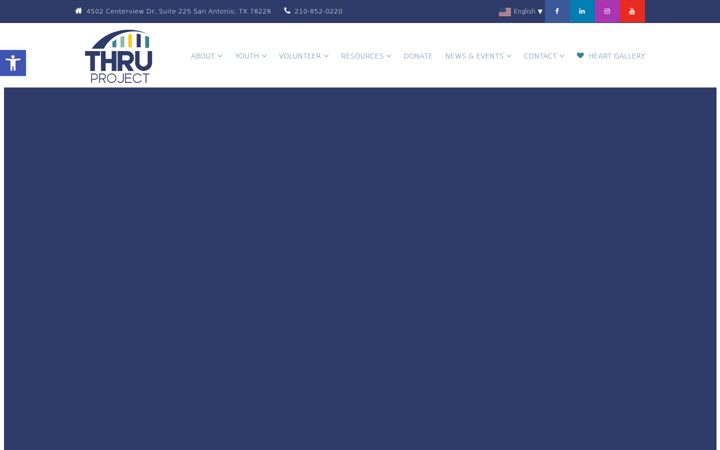 Skärmbild av thruproject.org