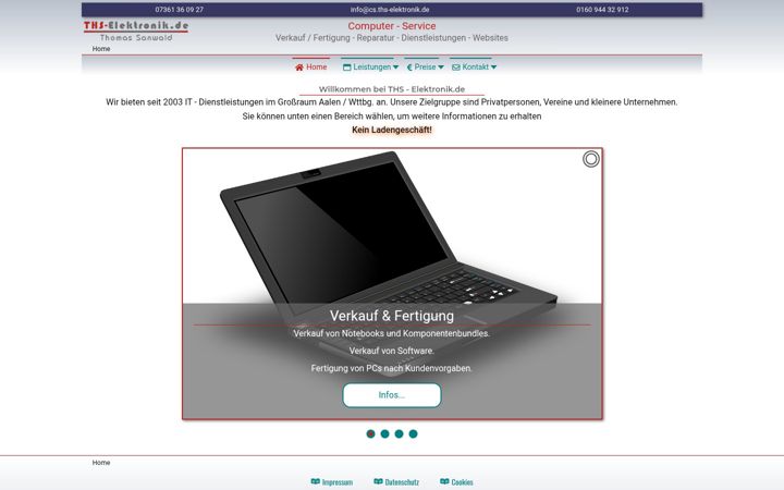 Ekrano kopija ths-elektronik.de