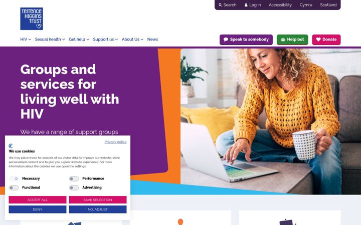 Screenshot of tht.org.uk