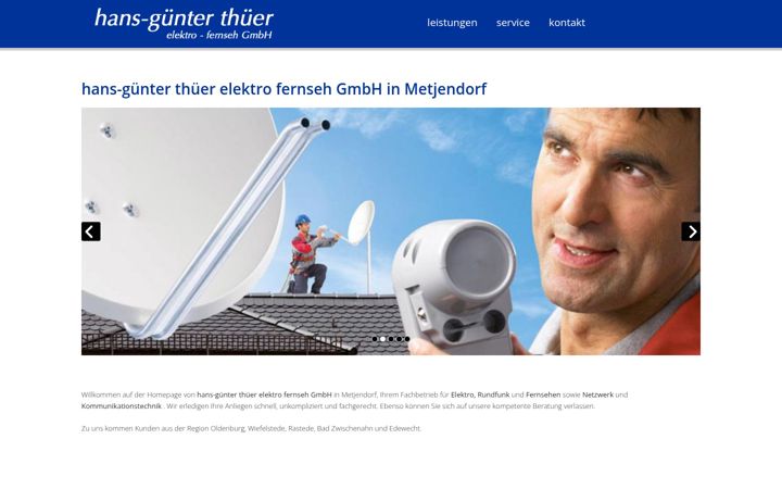 Screenshot of thueer-elektro.de