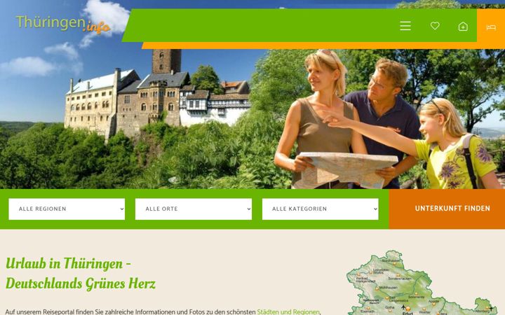 Screenshot of thueringen.info