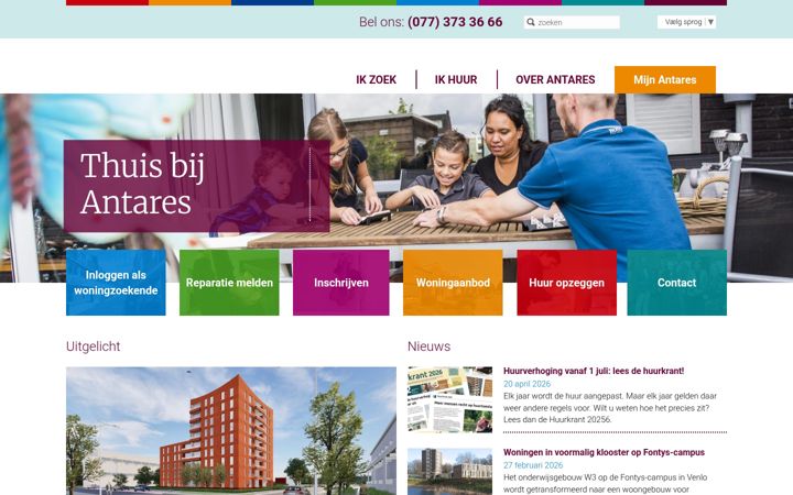 Snímek obrazovky thuisbijantares.nl