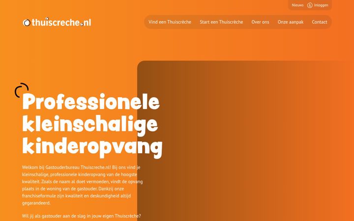 Snímek obrazovky thuiscreche.nl