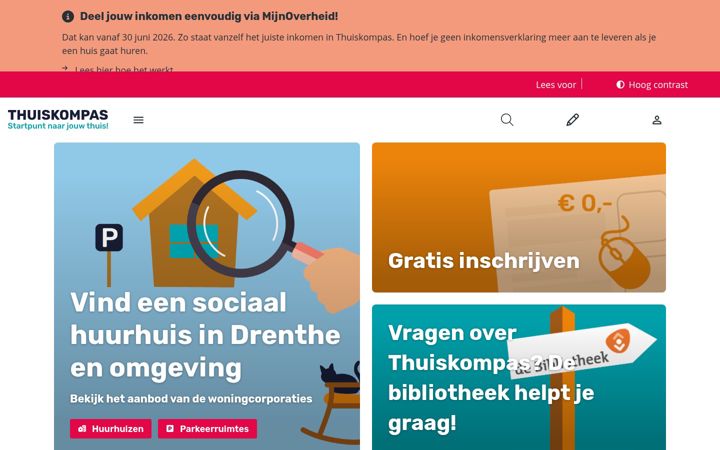 Skærmbillede af thuiskompas.nl