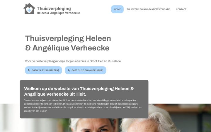 Screenshot of thuisverplegingverheecke.be