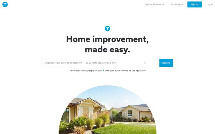 Screenshot di thumbtack.com