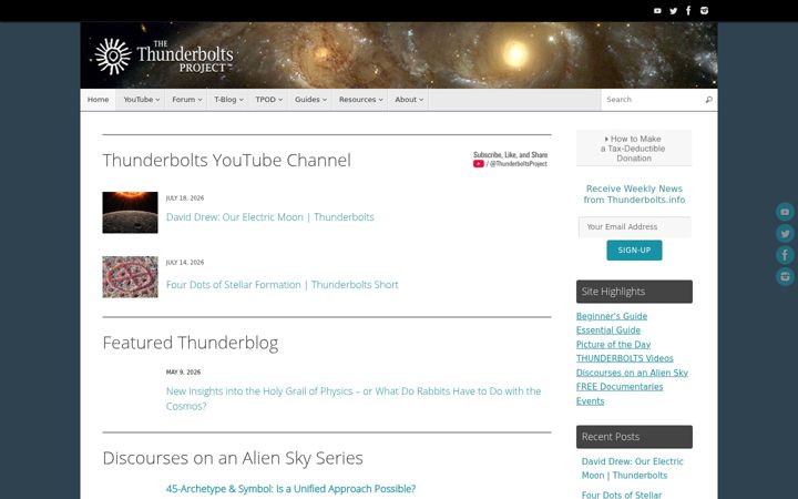 Screenshot of thunderbolts.info