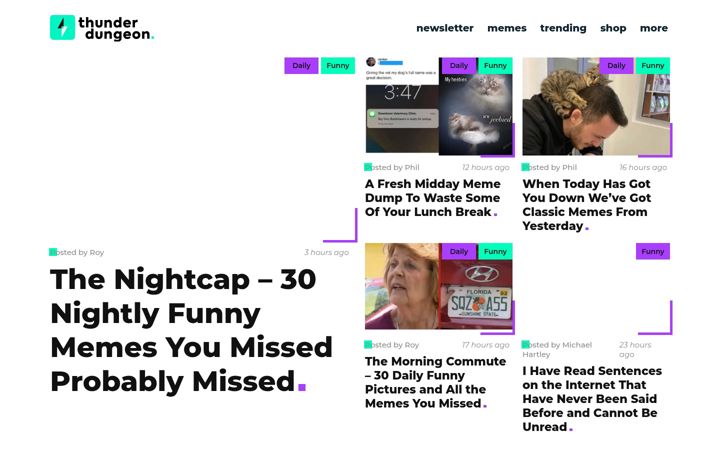 Screenshot of thunderdungeon.com