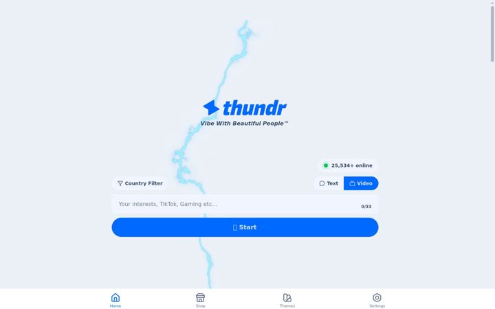 Screenshot of thundr.com