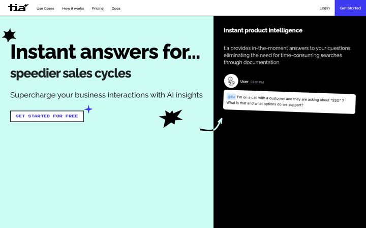 Screenshot of tia-ai.com