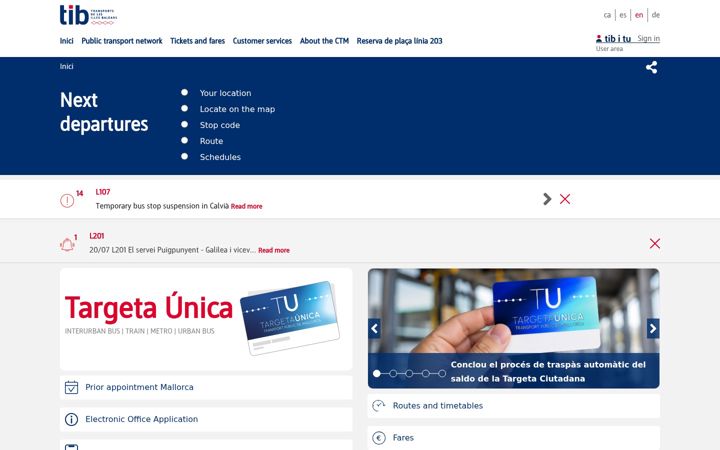 Screenshot of tib.org