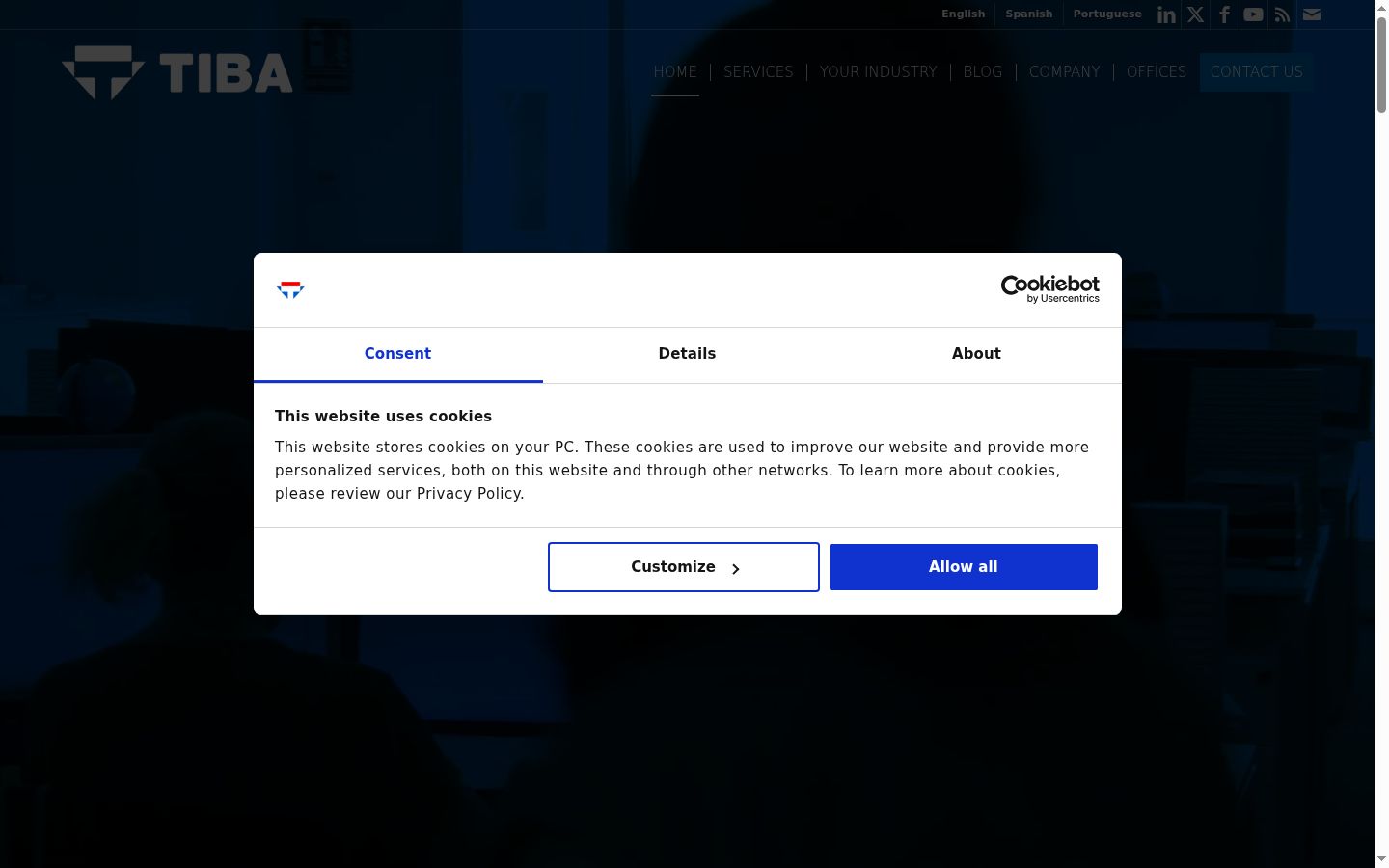 Zrzut ekranu banera zgody wyświetlanego przed jakąkolwiek interakcją