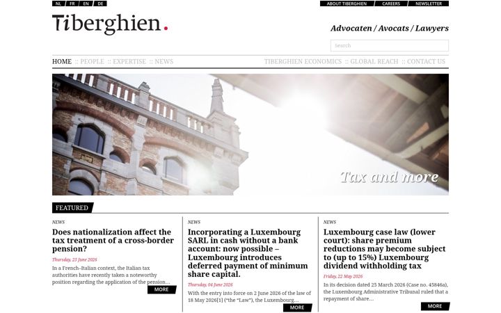 Skærmbillede af tiberghien.com
