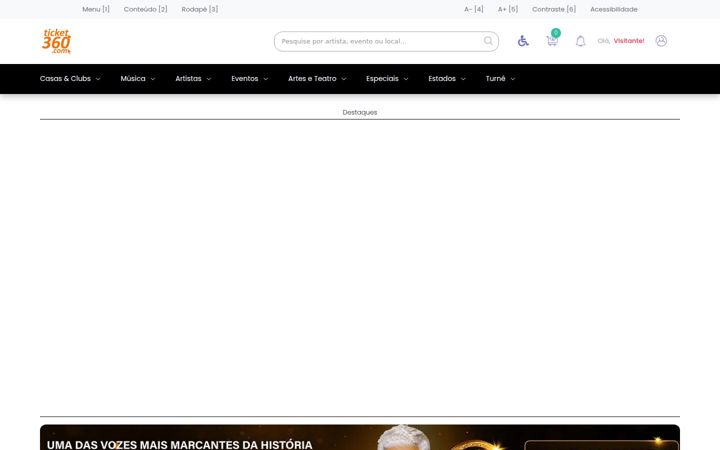Screenshot of ticket360.com.br