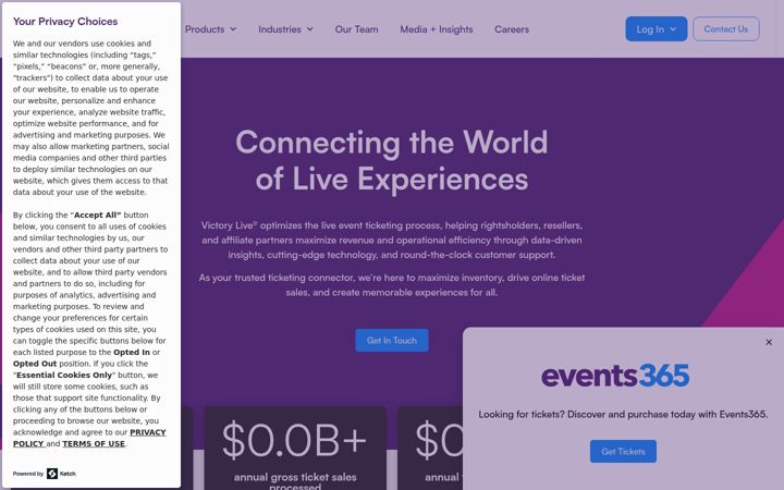 Screenshot of ticketevolution.com