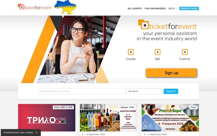 Screenshot of ticketforevent.com