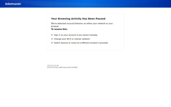 Skjámynd af ticketmaster.sg
