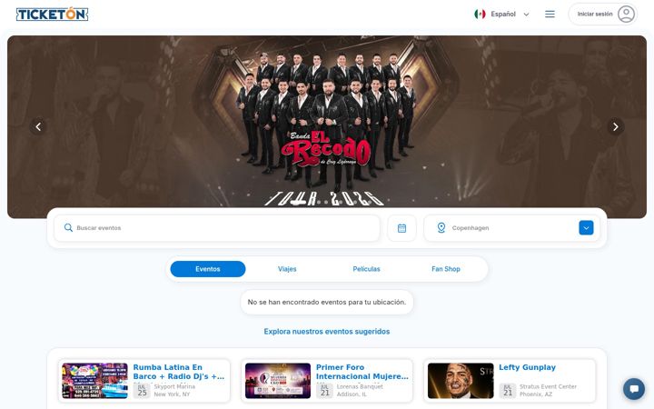 Screenshot von ticketon.com