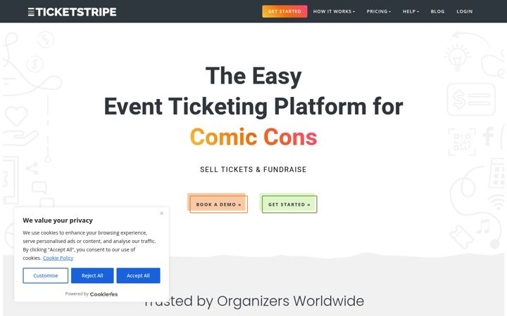 Screenshot of ticketstripe.com